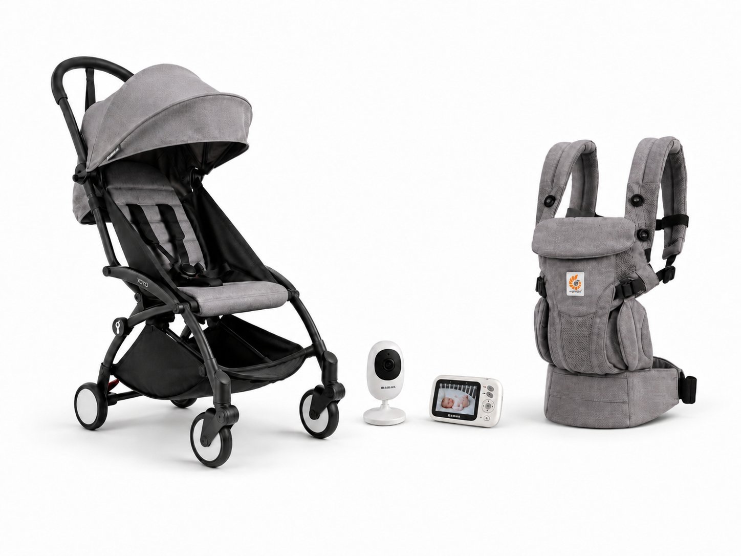 Коляска YoYo2 + эргорюкзак Ergobaby + видеоняня Maman